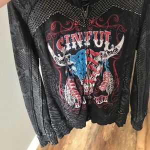 Like New sinful Hoodie! Worn once 💗